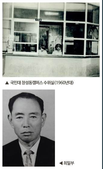 1. 국민대 창성동캠퍼스 수위실(1960년대), 2. 최일부
